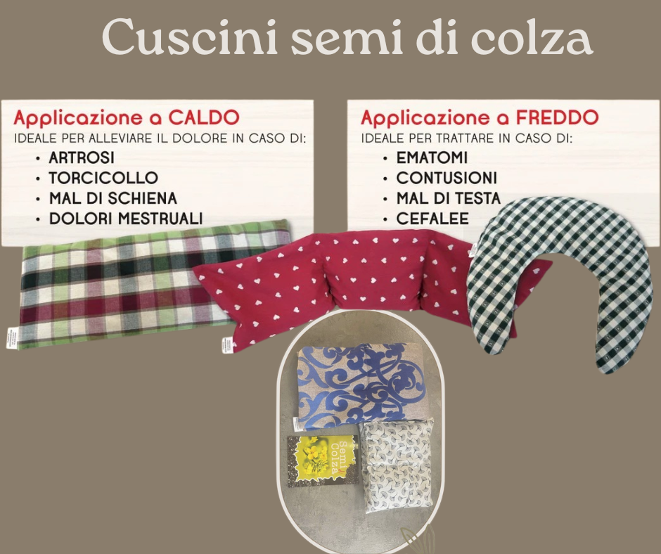 Cuscino per la cervicale ai semi di colza