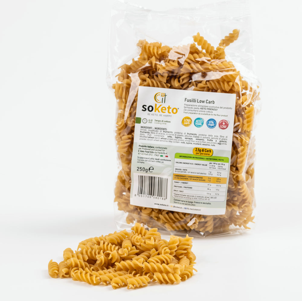 Fusilli low carb Cheto (250g) 2,5gr carbo