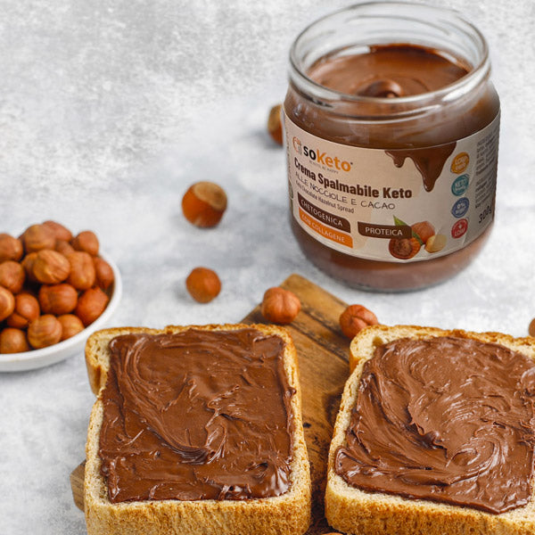 Crema spalmabile Keto alle Nocciole e Cacao 0% di Zuccheri - gr.300