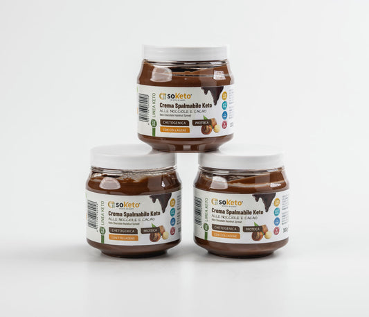 Crema spalmabile Keto alle Nocciole e Cacao 0% di Zuccheri - gr.300
