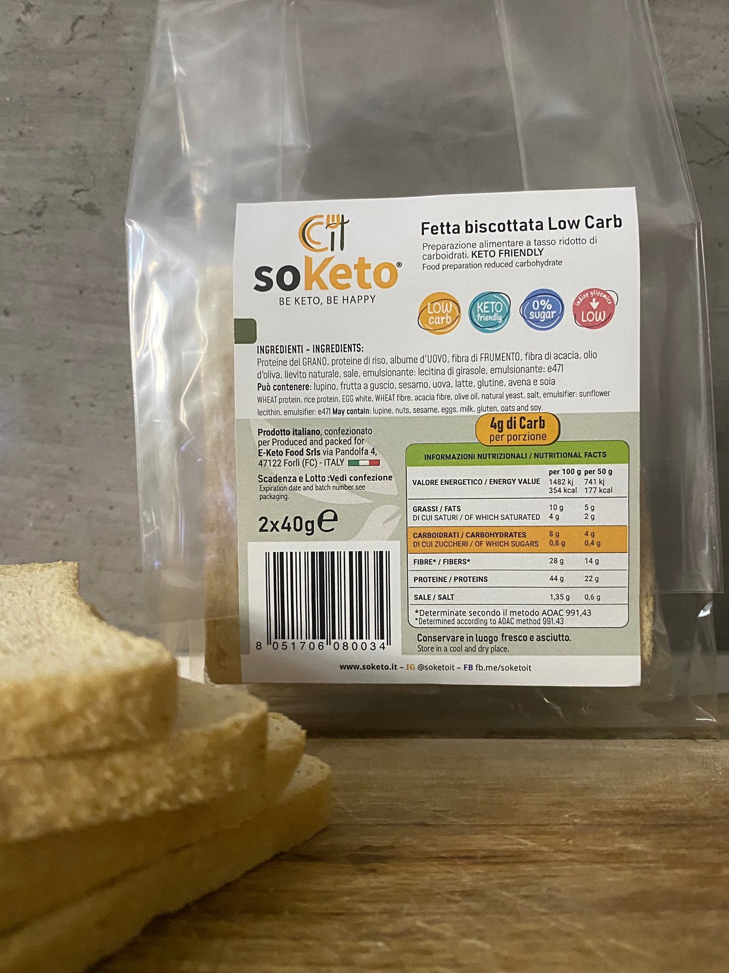 Fette Biscottate Keto Low Carb 0% di zuccheri