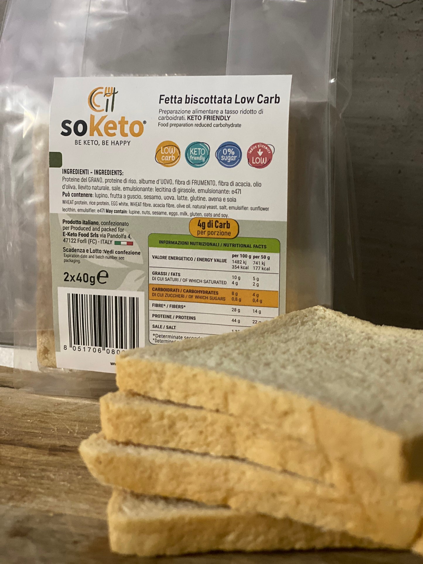 Fette Biscottate Keto Low Carb 0% di zuccheri