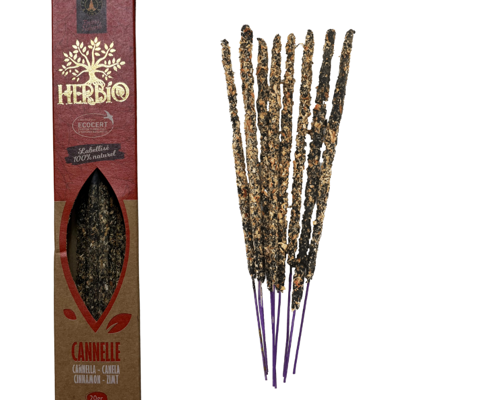 Incienso Canela HERBIO Eco-certificado – 100% Natural – 25g